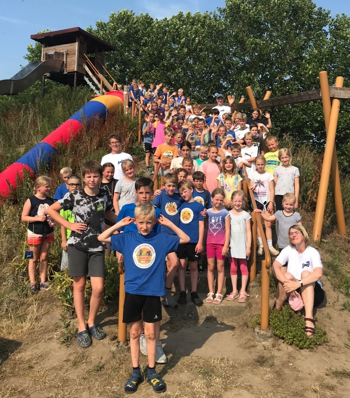 besuch im kinderparadies nimmerland, kindergruppenbild